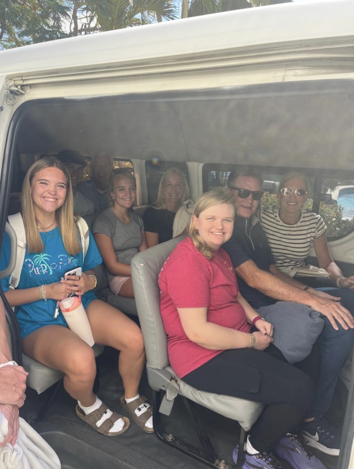 Comfortable Ride — Family group inside Taxi 445 with Andy Private Driver Service